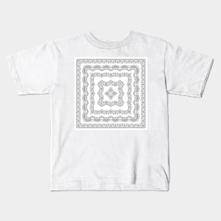 Square ornaments on white background. Kids T-Shirt